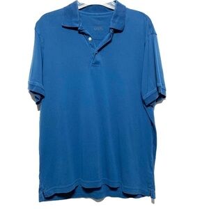 Van Heusen Deep Blue Short Sleeve Polo Collared Shirt size Medium